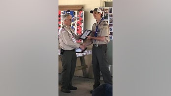 Eagle Scout receives 'Heroism Award' for pulling woman from burning car