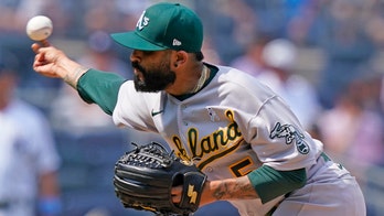 A's Sergio Romo drops his pants, throws gear during umpire's substance inspection