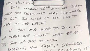 Delta pilot's note found 435 days after plane was stored at the start of COVID pandemic