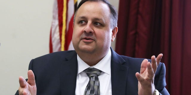 Walter Shaub, former director of the Office of Government Ethics, attends a briefing on President Trump's refusal to divest his businesses and the administration's delay in disclosing ethics waivers for appointees, on Capitol Hill on November 1, 2017 in Washington, DC.  