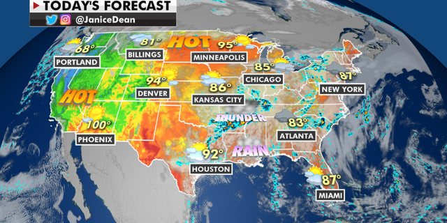 The national forecast for Tuesday, June 8. (Fox News)