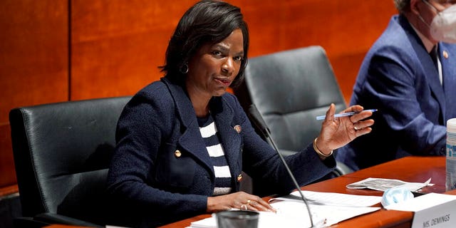 In this June 10, 2020 file photo, Representative Val Demings, D-Fla., Asks questions during a House Judiciary Committee hearing on proposed changes to policing practices and accountability at Capitol Hill in Washington.  Demings is running for Republican Senator Marco Rubio's seat in Florida.  (Greg Nash / Pool via AP, File)