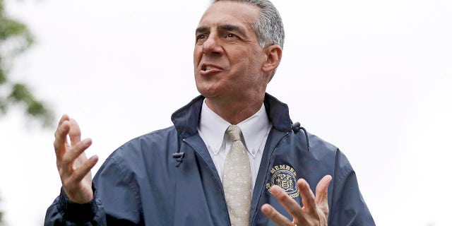 FILE - In this Monday, May 29, 2017, file photo, New Jersey Assemblyman Jack Ciattarelli speaks to a crowd in Bridgewater, N.J. New Jersey voters will decide Tuesday, June 8, 2021 who their candidates will be in the fall election for governor and in every seat in the Democrat-led state Legislature. (AP Photo/Julio Cortez, File)