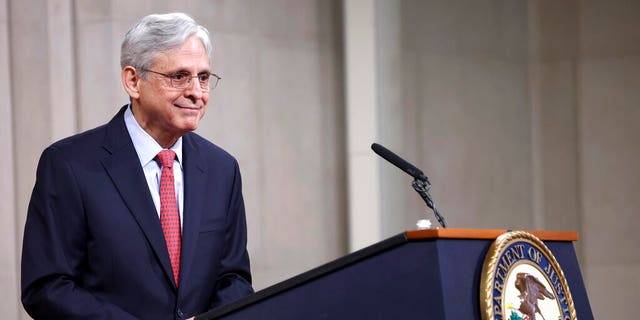 Attorney General Merrick Garland departs after speaking at the Justice Department in Washington, on Tuesday, June 15, 2021. Garland never got Senate confirmation hearings as then-President Obama's Supreme Court nominee, but President Biden nominated him to be Attorney General in 2021. (Win McNamee/Pool via AP)