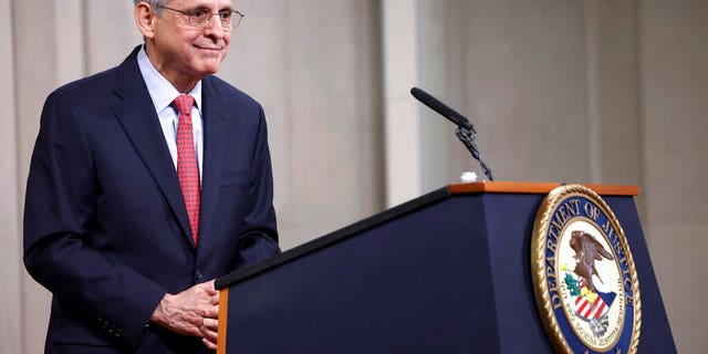 Attorney General Merrick Garland departs after speaking at the Justice Department in Washington, on Tuesday, June 15, 2021. Garland never got Senate confirmation hearings as then-President Obama's Surpeme Court nominee, but President Biden nominated him to be Attorney General in 2021. (Win McNamee/Pool via AP)