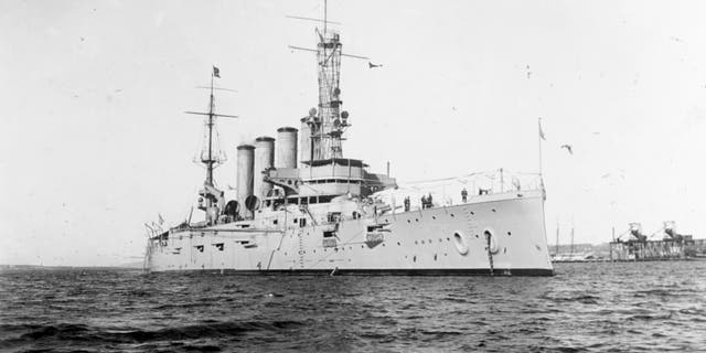 In this Jan. 28, 1915, file photo, made available by the U.S. Naval History and Heritage Command shows the USS San Diego while serving as flagship of the Pacific Fleet. Asian Americans, veterans and civilians in the U.S. and the Philippines are campaigning to name a Navy warship for a Filipino sailor on the USS San Diego who bravely rescued two crew members when their ship caught fire more than century ago, earning him a prestigious and rare Medal of Honor. (U.S. Naval History and Heritage Command via AP, File)