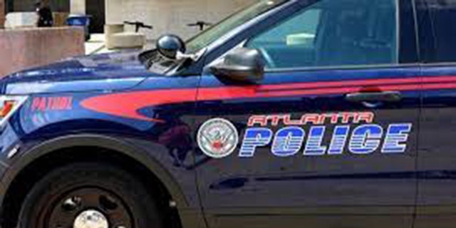 Atlanta Police vehicle on watch. 