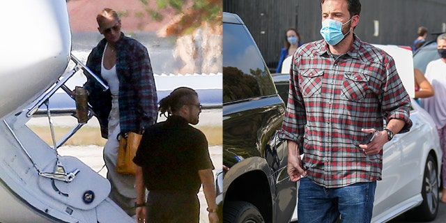 Jennifer Lopez wore a shirt that seemingly belongs to Ben Affleck.