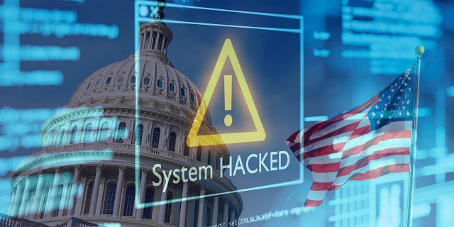 Screen showing system hacked logo