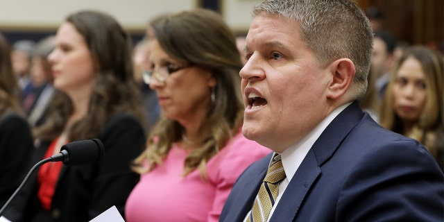 Former Bureau of Alcohol, Tobacco, Firearms and Explosives agent and Giffiords Law Center senior policy advisor David Chipman (R) testifies before U.S. House Judiciary Committee. (Photo by Chip Somodevilla/Getty Images)