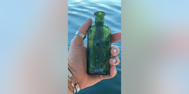 At first, Dowker said she thought it was just a nice bottle and it wasn't until she picked it up that she realized there was a piece of paper inside.