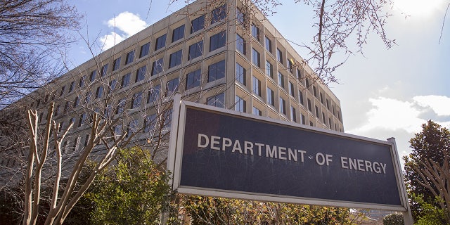 Signage stands outside the U.S. Department of Energy (DOE) headquarters in Washington, D.C., U.S, on Friday, Feb. 14, 2020. 