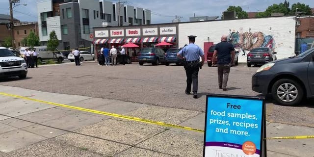 A shooting at Philadelphia’s popular Federal Donuts in Center City sent a 13-year-old boy and a man to the hospital early Thursday afternoon, police said.