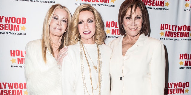 From left: Joan Van Ark, Michele Lee and Donna Mills attend the Hollywood Museum's 40th Anniversary Of ‘Knots Landing’ Unveiling Costumes Exhibit at The Hollywood Museum on January 18, 2020, in Hollywood, California.