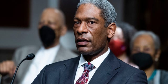 Julien Xavier Neals, nominee to be U.S. district judge for the District of New Jersey, testifies during his Senate confirmation hearing on April 28, 2021, in Washington, D.C. (Tom Williams-Pool/Getty Images)