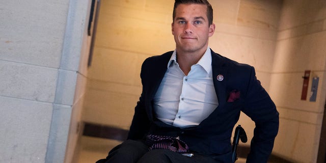 Rep. Madison Cawthorn, R-N.C., in the Capitol Visitor Center in 2021. (Tom Williams/CQ-Roll Call, Inc via Getty Images)