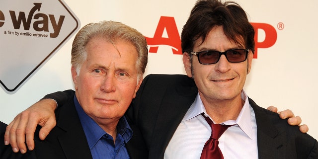 Martin Sheen (left) is proud of his son Charlie Sheen.