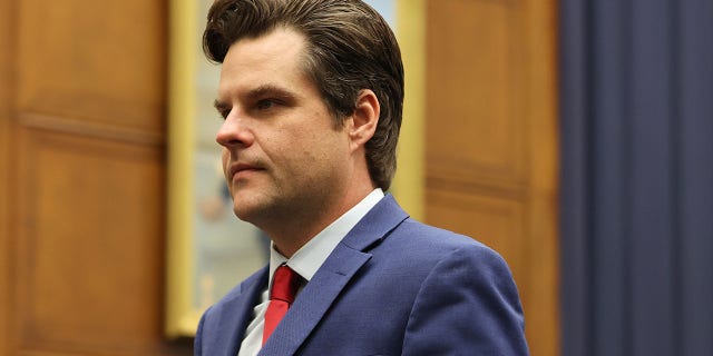 Rep. Matt Gaetz (R-FL), pictured here, allegedly told GOP Leader Kevin McCarthy of California that he doesn't care if the speaker stalemate ended with a Democrat leading the House.