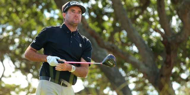 Bubba Watson plays his shot from the seventh tee during the final round of the 2021 PGA Championship held at the Ocean Course of Kiawah Island Golf Resort on May 23, 2021, in Kiawah Island, South Carolina. (Photo by Mike Lawrie/2021 Getty Images)