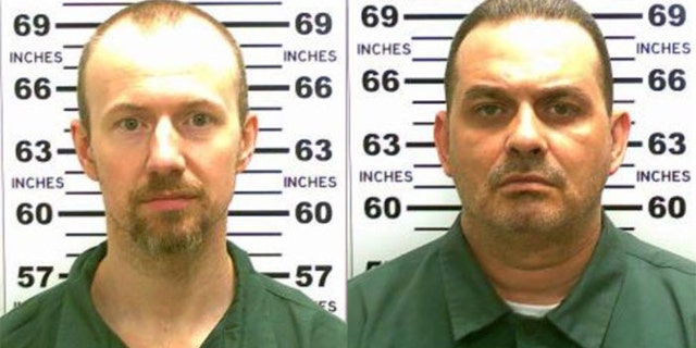 Convicted murderers David Sweat (L) 34, and Richard Matt, 48. They escaped from the maximum-security prison on June 6, 2015, using power tools and going through a manhole.