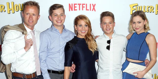 (L-R) Candace Cameron Bure is a proud mom of three.