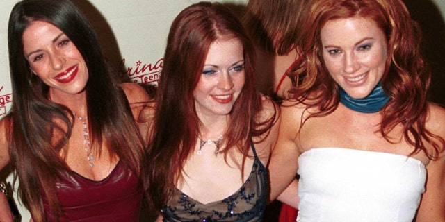 Left to right: Soleil Moon Frye, Melissa Joan Hart and Elisa Donovan arrive for the 100th episode of