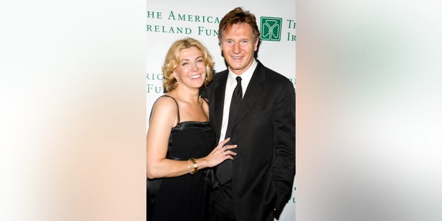 Actor Liam Neeson and actress Natasha Richardson attend the 33rd Annual American Ireland Fund Gala at The Tent at Lincoln Center on May 08, 2008 in New York City. 