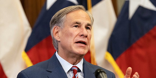 AUSTIN, TX - MAY 18: Texas Governor Greg Abbott at a press conference at the Texas State Capitol in Austin on Monday, May 18, 2020. 