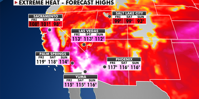 Extreme heat in the western U.S.