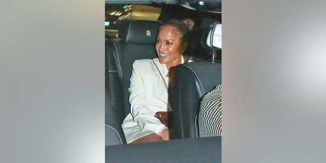 The ‘Hustlers' actress sported a big smile during her way to dinner with Ben Affleck.