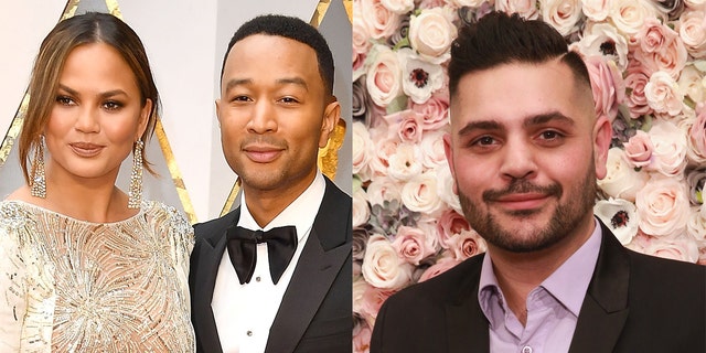 Michael Costello, right, tells Fox News Digital that he and Chrissy Teigen have resolved their issues stemming from alleged cyberbullying attacks aimed at Costello. 