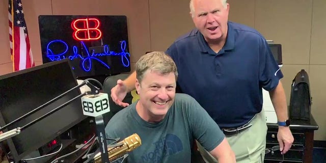WHP radio host Ken Matthews joins talk radio host Rush Limbaugh in his Palm Beach studio. Credit: Ken Matthews