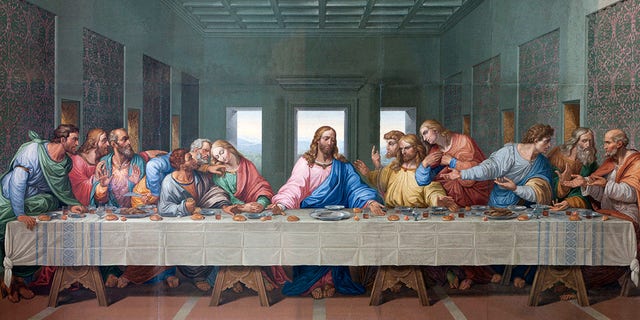 Mosaic of Last supper of Jesus by Giacomo Raffaelli from year 1816 as a copy of Leonardo da Vinci's work as seen on Jan. 15, 2013 in Vienna.