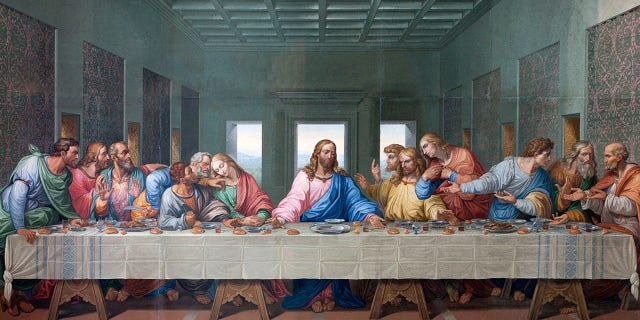 Mosaic of Last supper of Jesus by Giacomo Raffaelli from year 1816 as a copy of Leonardo da Vinci's work as seen on Jan. 15, 2013 in Vienna.