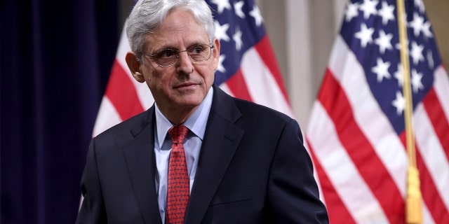 Attorney General Merrick Garland departs after speaking at the Justice Department in Washington, on Tuesday, June 15, 2021.