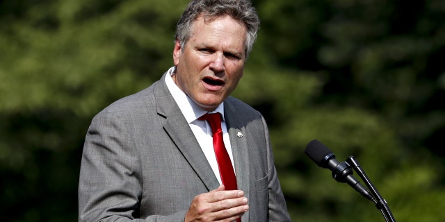 Michael Dunleavy, governor of Alaska, speaks during an event on the South Lawn of the White House in Washington, D.C., U.S. on Thursday, July 16, 2020.