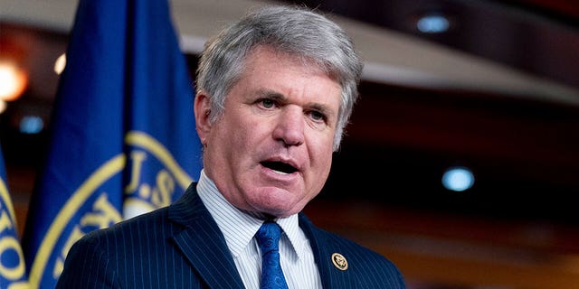 Rep. Michael McCaul, R-Texas, speaks at a news conference on Capitol Hill in Washington, D.C.