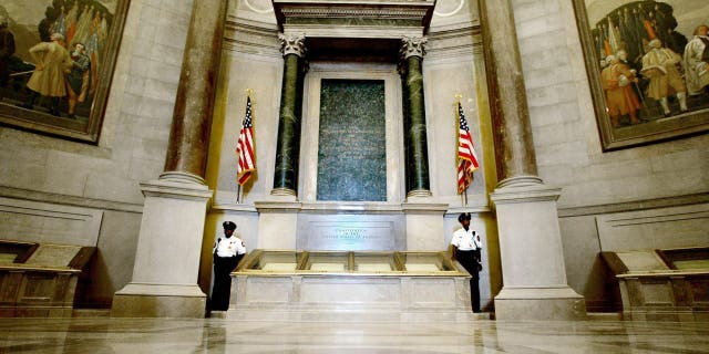 The National Archives' racism task force says the archives' Rotunda is an example of "structural racism" (AP Photo/Ron Edmonds)
