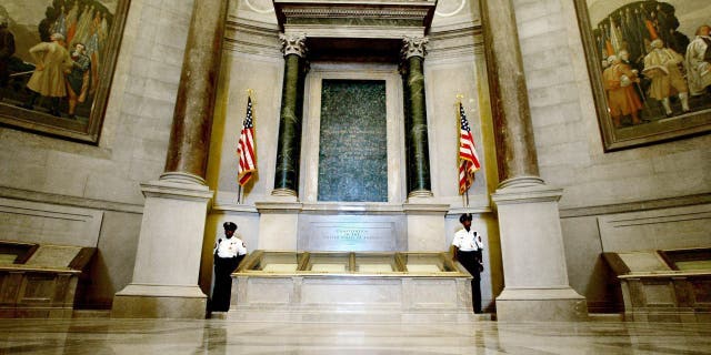 The National Archives' racism task force says the archives' Rotunda is an example of "structural racism"  (AP Photo/Ron Edmonds)