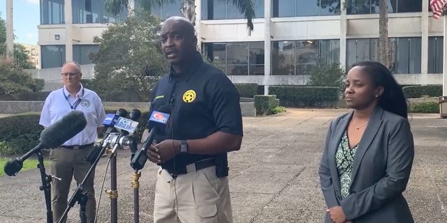 New Orleans Police Department Chief Shaun Ferguson speaks during a press conference Monday in regards to violence over the weekend.
