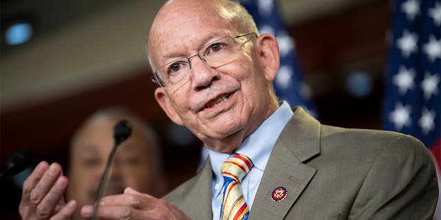 Rep. Peter DeFazio, D-Ore., speaks during a news conference on the INVEST in America Act in Washington on Wednesday, June 30, 2021. DeFazio has made his frustration with Senate moderates' infrastructure plan clear. (Photo by Caroline Brehman/CQ-Roll Call, Inc via Getty Images)