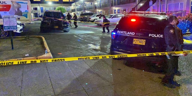 Portland Police released an image of the crime scene here a man was fatally shot by police on June 25, 2021