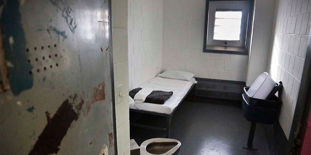 FILE- in this Jan. 28, 2016, file photo, the interior of a solitary confinement cell at New York's Rikers Island jail is shown. (AP Photo/Bebeto Matthews, File)