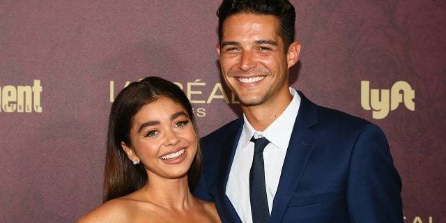 Actress Sarah Hyland and Wells Adams are among those that could take over as hosts of the ‘Bachelor’ franchise.  (Photo by Gabriel Olsen/Getty Images)