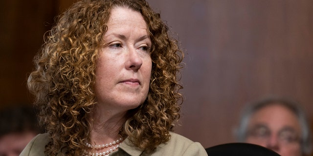 Bureau of Land Management Director Tracy Stone-Manning listens during a Senate hearing on June 8, 2021.