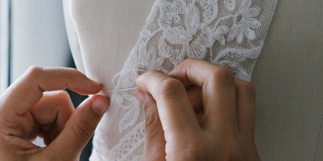 Bridal knitwear designer Esther Andrews hand-knit her own wedding dress and documented the experience on TikTok. (iStock)