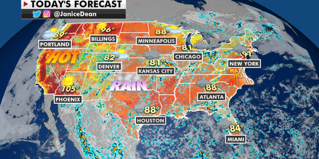 The national forecast for Wednesday, June 30. (Fox News)