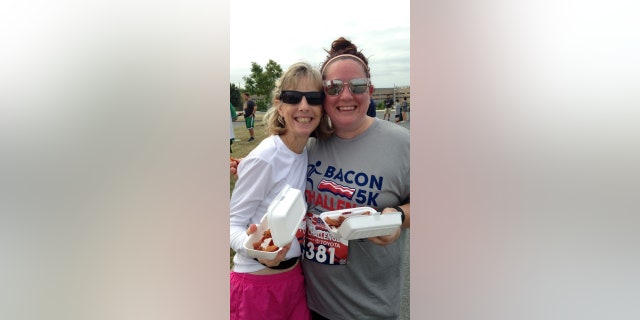 The mother-daughter duo will compete in the women's hot dog eating contest Sunday.