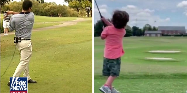 'Fox & Friends' compares Brian Kilmeade's golf swing to Ron DeSantis' son, Mason.