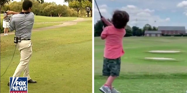 'Fox &amp; Friends' compares Brian Kilmeade's golf swing to Ron DeSantis' son, Mason.